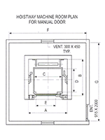 Hoistway Machine Room Plan For Manual Door